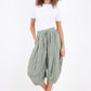 Italian Panelled 3/4 Length Linen Joggers