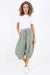 Italian Panelled 3/4 Length Linen Joggers