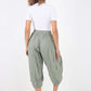 Italian Panelled 3/4 Length Linen Joggers