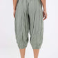 Italian Panelled 3/4 Length Linen Joggers