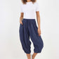Italian Panelled 3/4 Length Linen Joggers