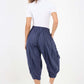 Italian Panelled 3/4 Length Linen Joggers