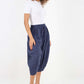 Italian Panelled 3/4 Length Linen Joggers