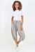 Italian Panelled 3/4 Length Linen Joggers