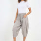 Italian Panelled 3/4 Length Linen Joggers