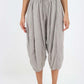 Italian Panelled 3/4 Length Linen Joggers