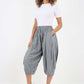 Italian Panelled 3/4 Length Linen Joggers