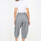 Italian Panelled 3/4 Length Linen Joggers