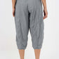 Italian Panelled 3/4 Length Linen Joggers