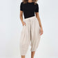 Italian Panelled 3/4 Length Linen Joggers