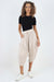 Italian Panelled 3/4 Length Linen Joggers