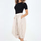 Italian Panelled 3/4 Length Linen Joggers