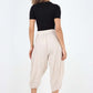 Italian Panelled 3/4 Length Linen Joggers