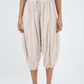 Italian Panelled 3/4 Length Linen Joggers