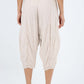 Italian Panelled 3/4 Length Linen Joggers