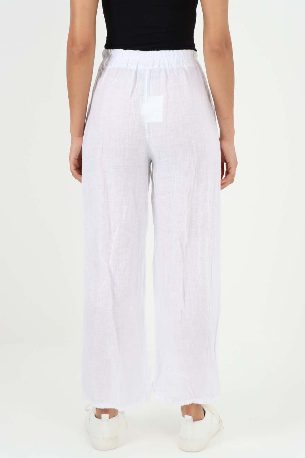 Italian Plain Linen Palazzo Trouser