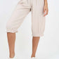 Italian Frill Hem 3/4 Linen Jogger