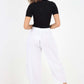 Italian Plain Layered 3/4 Linen Jogger