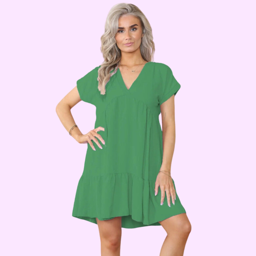 Fancy Style Tiered Smock Dress