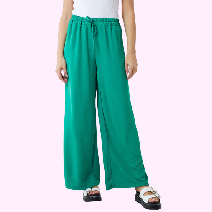 DRAWSTRING VISCOSE CREPE TROUSER