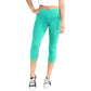 3/4 Cropped Capri Lace Trim Leggings