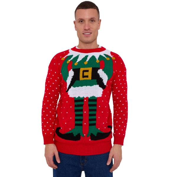 Mens Joker Christmas Xmas Jumper