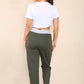 Italian Plain Drawstring Cotton Joggers