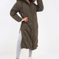 Italian Quilted Hooded Long Jacket Coat