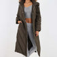 Italian Quilted Hooded Long Jacket Coat