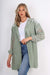 Italian Lace Sleeve Hooded Long Cardigan