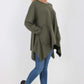 Italian Diagonal Pockets Cotton Tunic Top