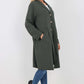 Italian Front Button Fastening Longline Cotton Cardigan