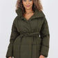 Italian Belted Hooded Jacket Coat