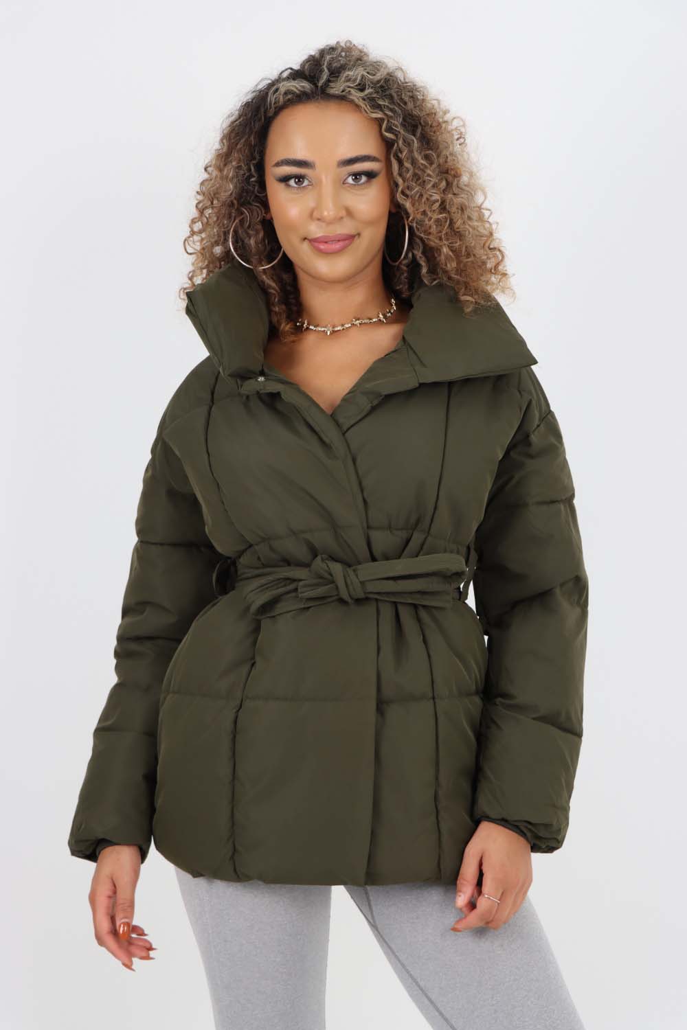 Italian Belted Hooded Jacket Coat