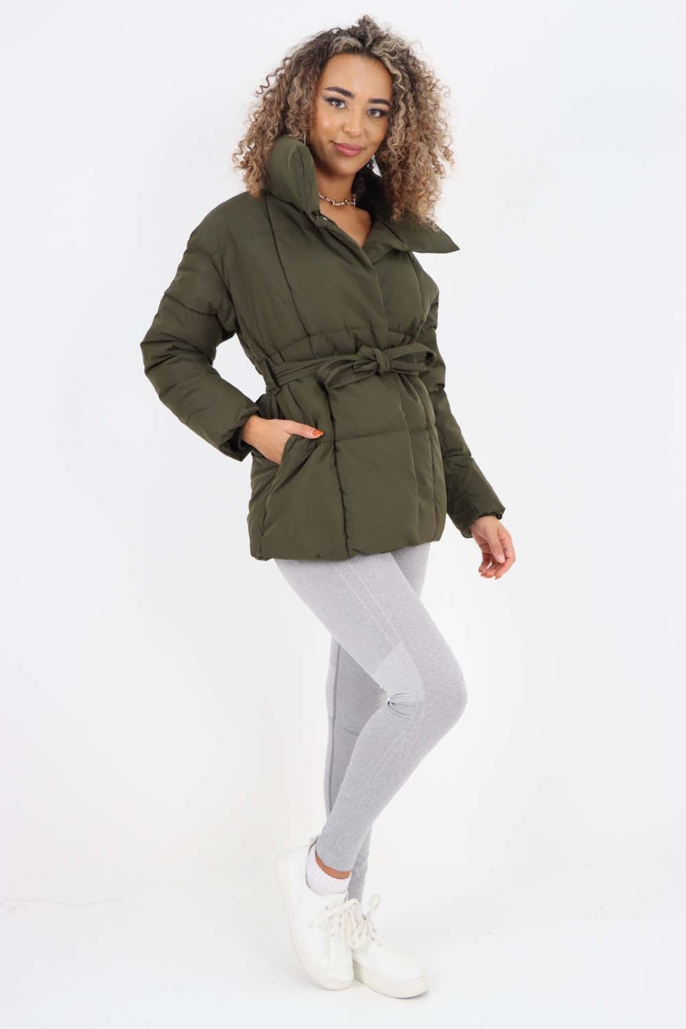 Italian Belted Hooded Jacket Coat