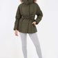 Italian Belted Hooded Jacket Coat