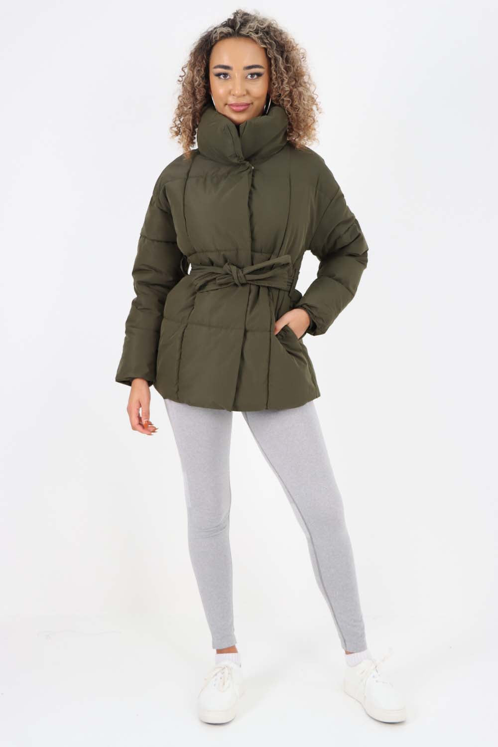 Italian Belted Hooded Jacket Coat