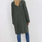 Italian Front Button Fastening Longline Cotton Cardigan