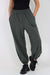Italian Ruched Hem Cotton Trousers With Side Pockets