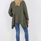 Italian Diagonal Pockets Cotton Tunic Top