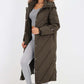 Italian Quilted Hooded Long Jacket Coat