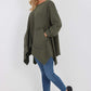 Italian Diagonal Pockets Cotton Tunic Top