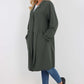 Italian Front Button Fastening Longline Cotton Cardigan