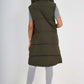 Italian Padded Pockets Hooded Long Gilet