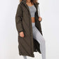 Italian Quilted Hooded Long Jacket Coat