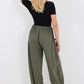 Italian Drawstring Cotton Harem Trousers With Side Pockets