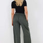 Italian Drawstring Hem Cotton Trousers With Side Pockets