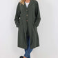 Italian Front Button Fastening Longline Cotton Cardigan