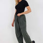 Italian Pleated Cotton Trousers With Side Pockets