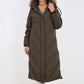 Italian Quilted Hooded Long Jacket Coat